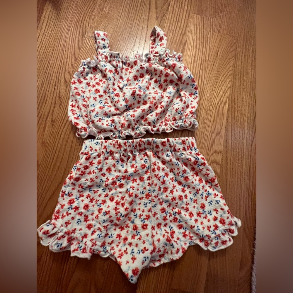 Toddler girl 2 piece floral set